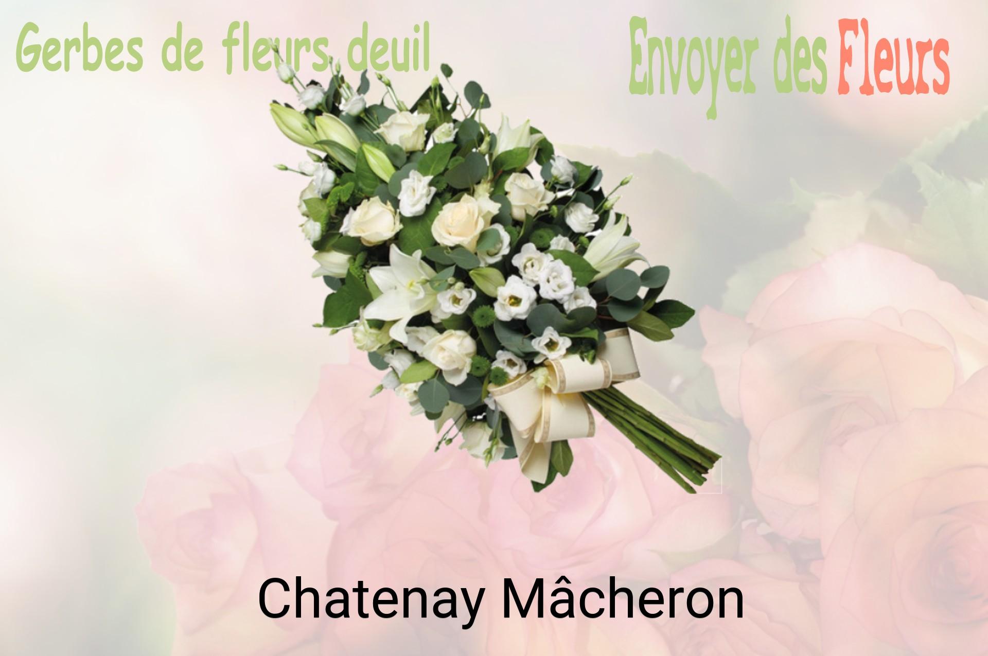 Gerbe de fleurs de deuil livrée à Chatenay-Mâcheron